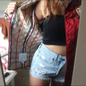 AUTHENTIC Burberry red windbreaker quilted jacket